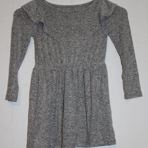 Toddler Girl's Cozy Long sleeve dress. Gray 4T